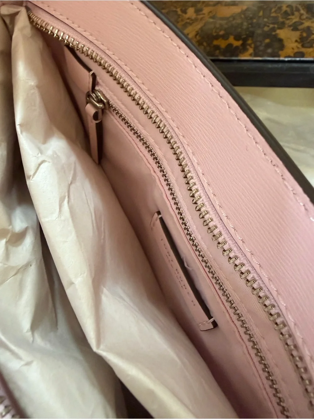 Tory Burch Pale Pink Leather Swing Bag